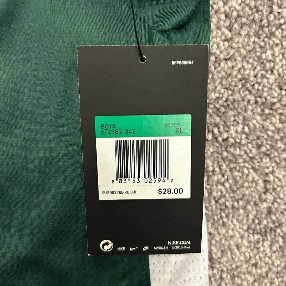 Nike Reversible Basketball Tank Training Practice Green White Kids Size XL - NWT
